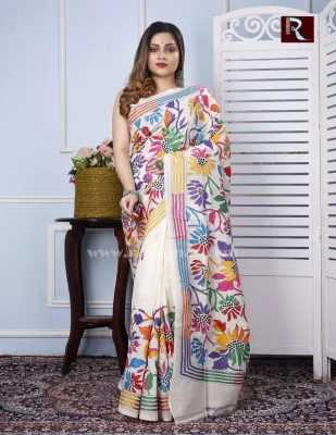 Сари с вышивкой Канта